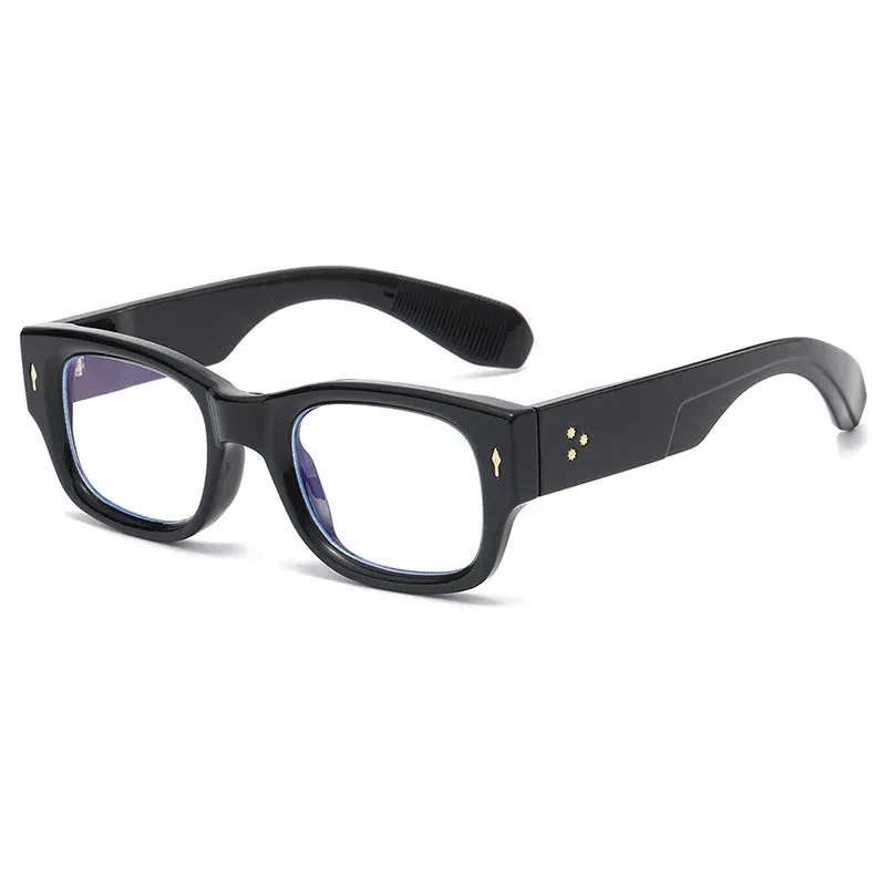 Cubojue Unisex Full Rim Square Plastic Reading Glasses C2