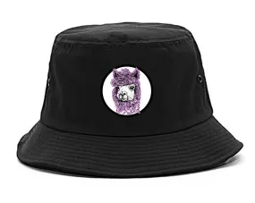Cute Alpaca Face Circle Chest Mens Bucket Hat