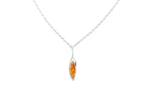 Dainty Sparkly Marquise Pendant