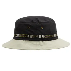 DARK SEAS WEDGE BUCKET HAT BLACK/WHITE