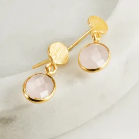 Destiny Earring | Rose Quartz