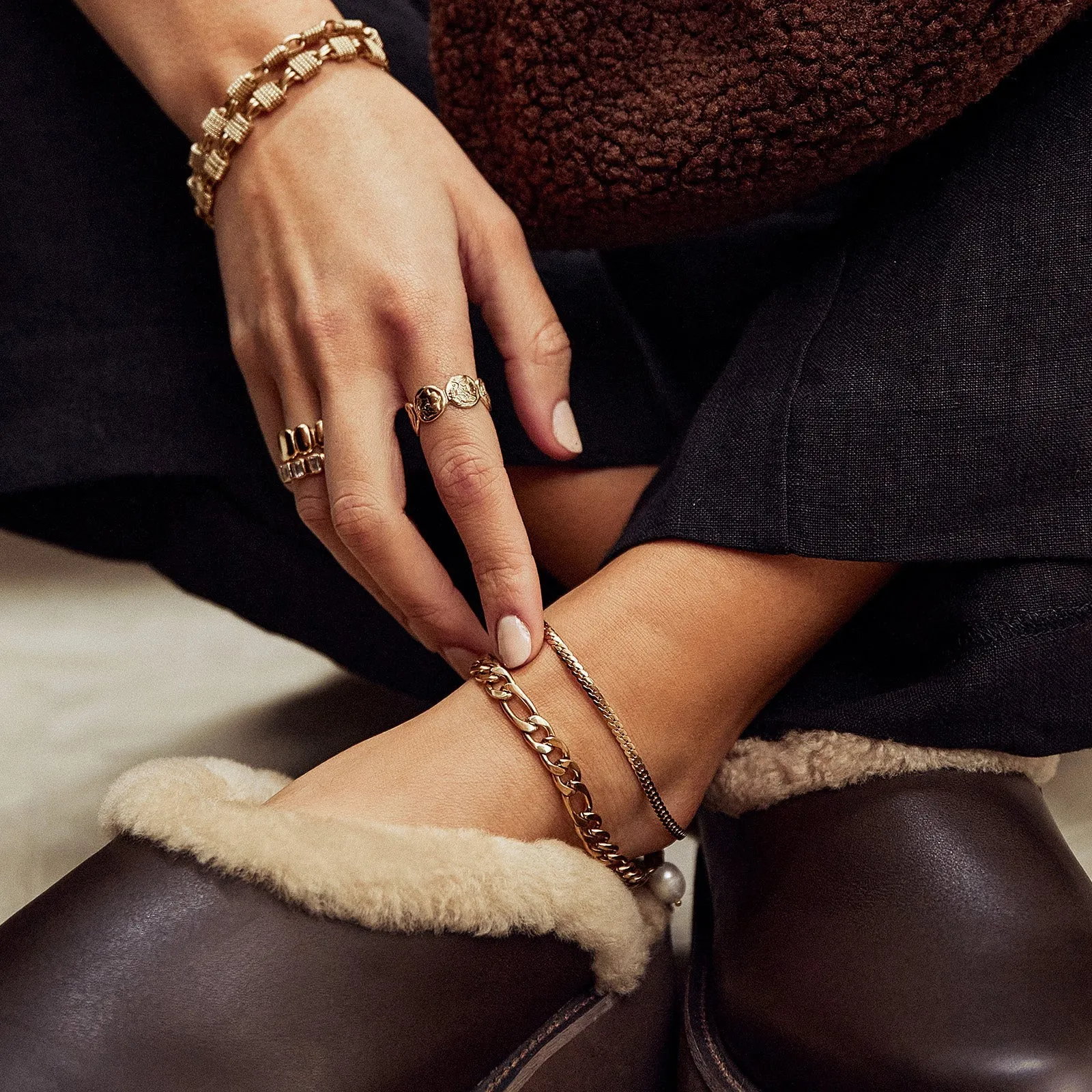 Dominique Gold Anklet