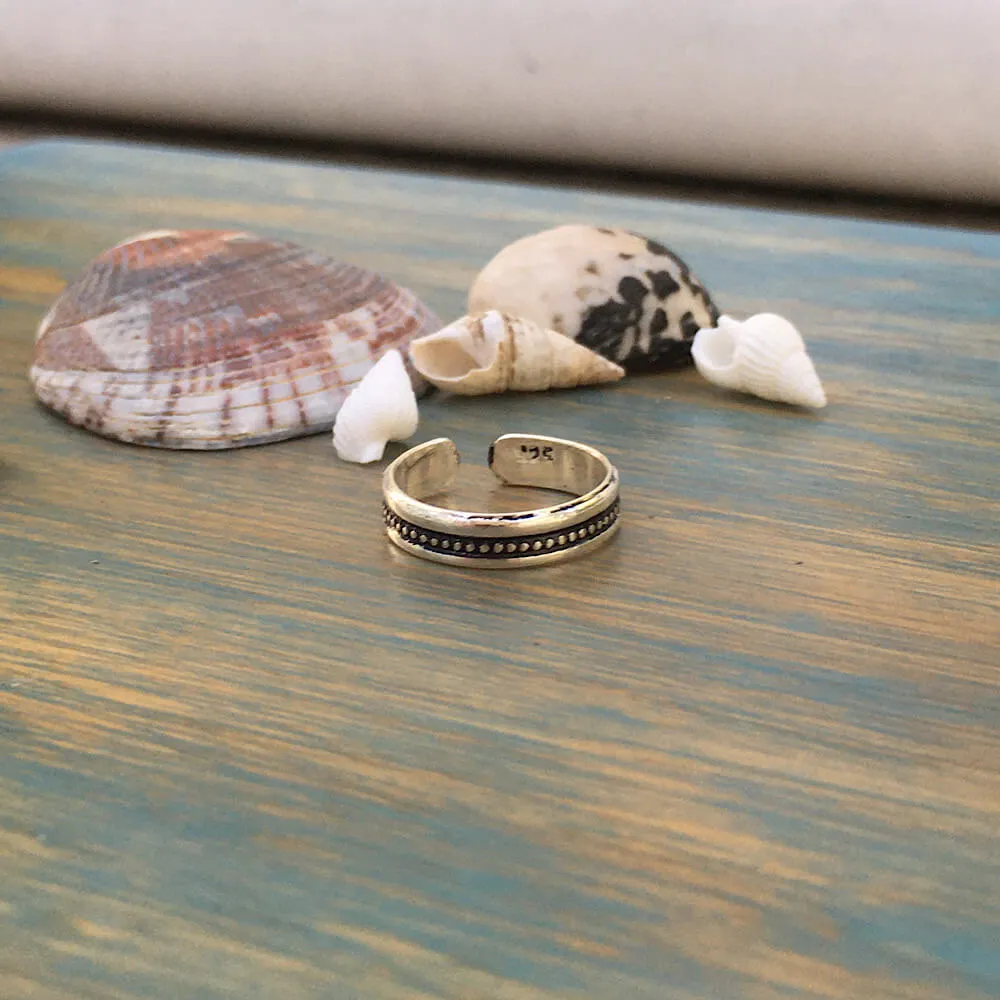 Dotted Band Toe Ring (Single)