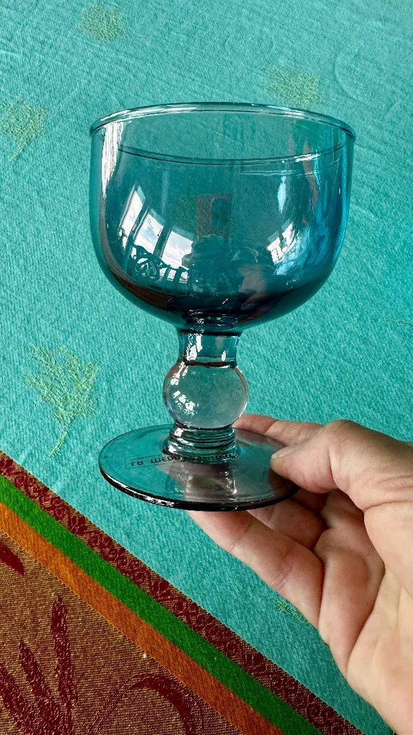 Drinking Glasses, Handmade in Spain, La Mediterranea Recycled Glass,Wine or Water, Set of 8, Luster Shine, Blues,Purples Pink