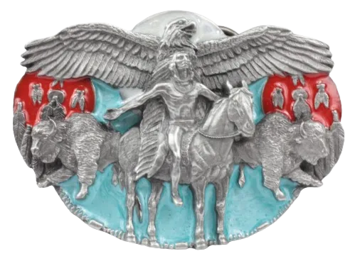Eagle Spirit Indian Belt Buckle
