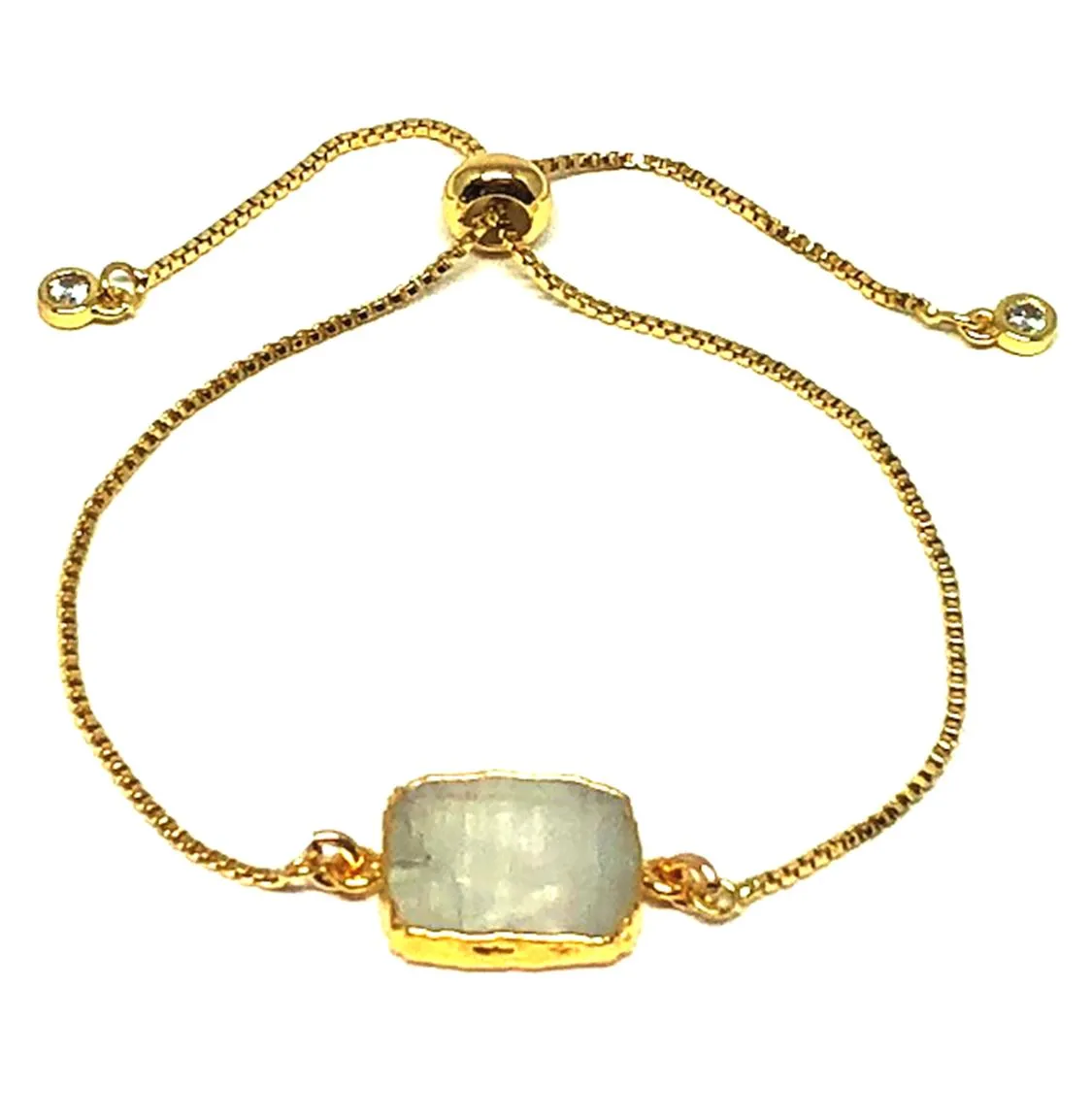 Electroform Stone Pull Bracelet: Moonstone (PBXT748MN) Also on Gold Chain