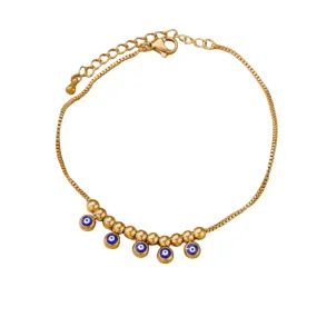 Evil Eye Gold Anklet