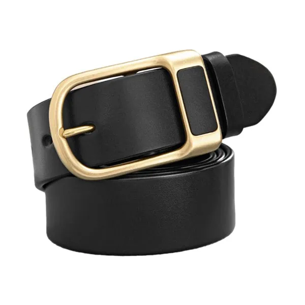 Fashion Black Genuine Leather Belt 時尚黑色牛皮皮帶 KCBELT1102