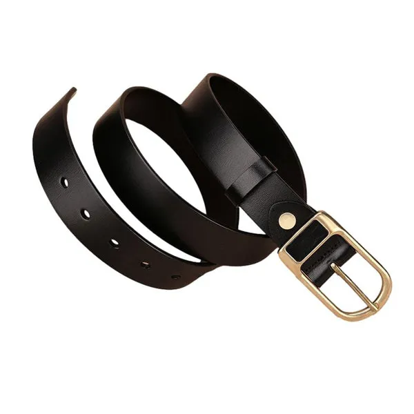 Fashion Black Genuine Leather Belt 時尚黑色牛皮皮帶 KCBELT1102