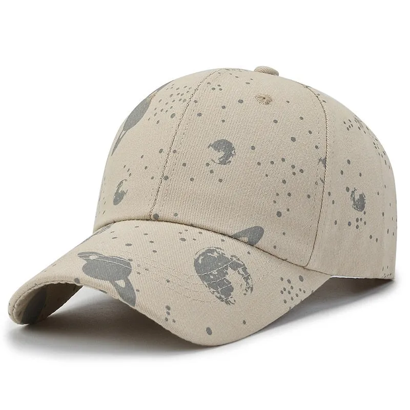 Fashion Women Men Print Baseball Caps Male Lady Outdoor Spring Summer Snapback Hat Graffiti Hip Hop Fitted Cap Hat For Women Men