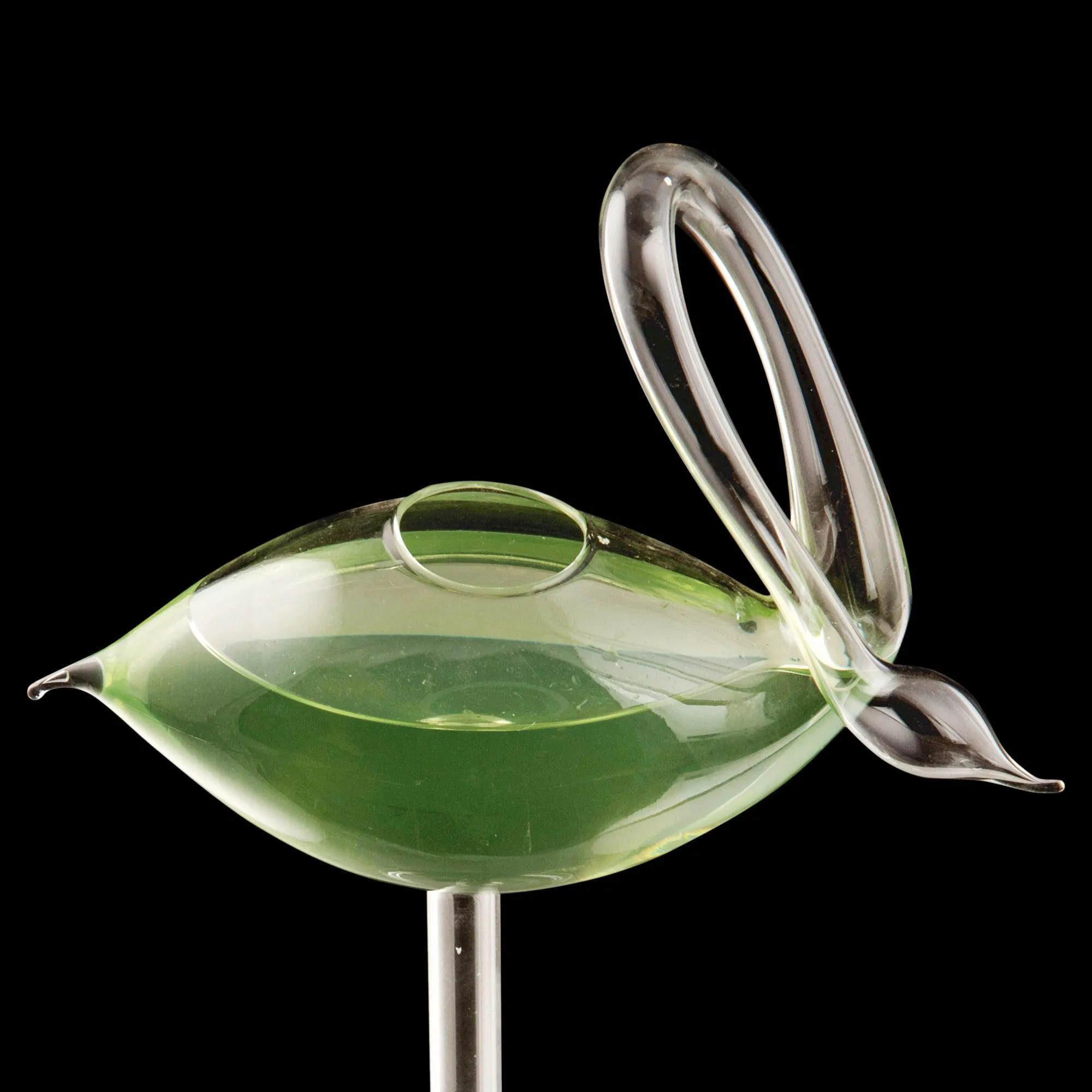 Flamingo Cocktail Glass With Straw - Set Of 2