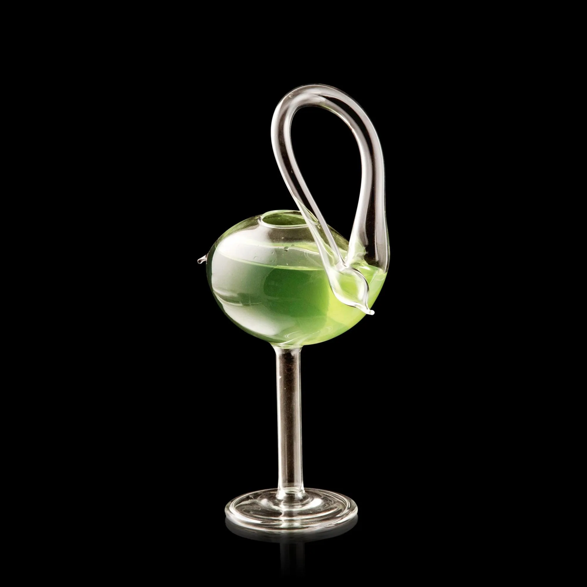 Flamingo Cocktail Glass With Straw - Set Of 2