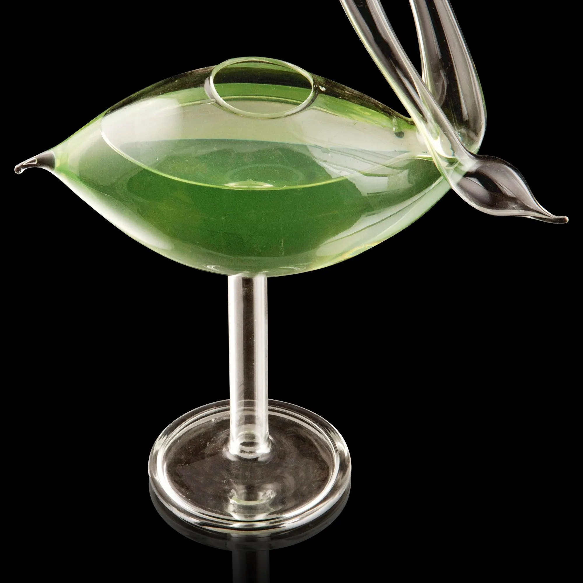 Flamingo Cocktail Glass With Straw - Set Of 2