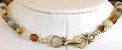 Garden Mum: 20" Autumn Necklace with Hand Blown Glass Beads