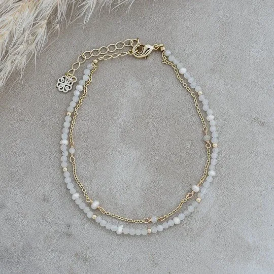 GLEE BETHANY BRACELET WHITE MOONSTONE