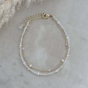 GLEE BETHANY BRACELET WHITE MOONSTONE