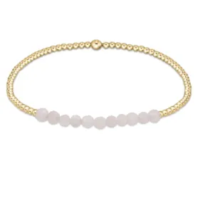 Gold Beaded Bliss 2mm Bead Bracelet - Moonstone
