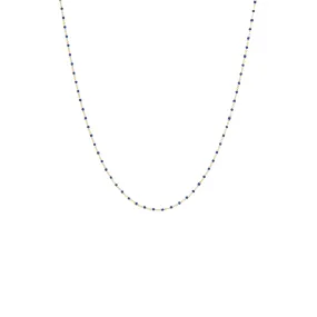 gold plated delicate beaded necklace