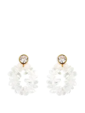 Gold with quartz Margot earrings