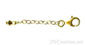 Golden Heart Breaker Crystal Anklet Extender