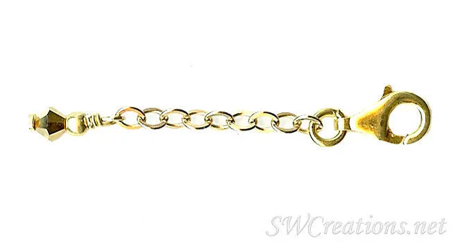 Golden Heart Breaker Crystal Anklet Extender