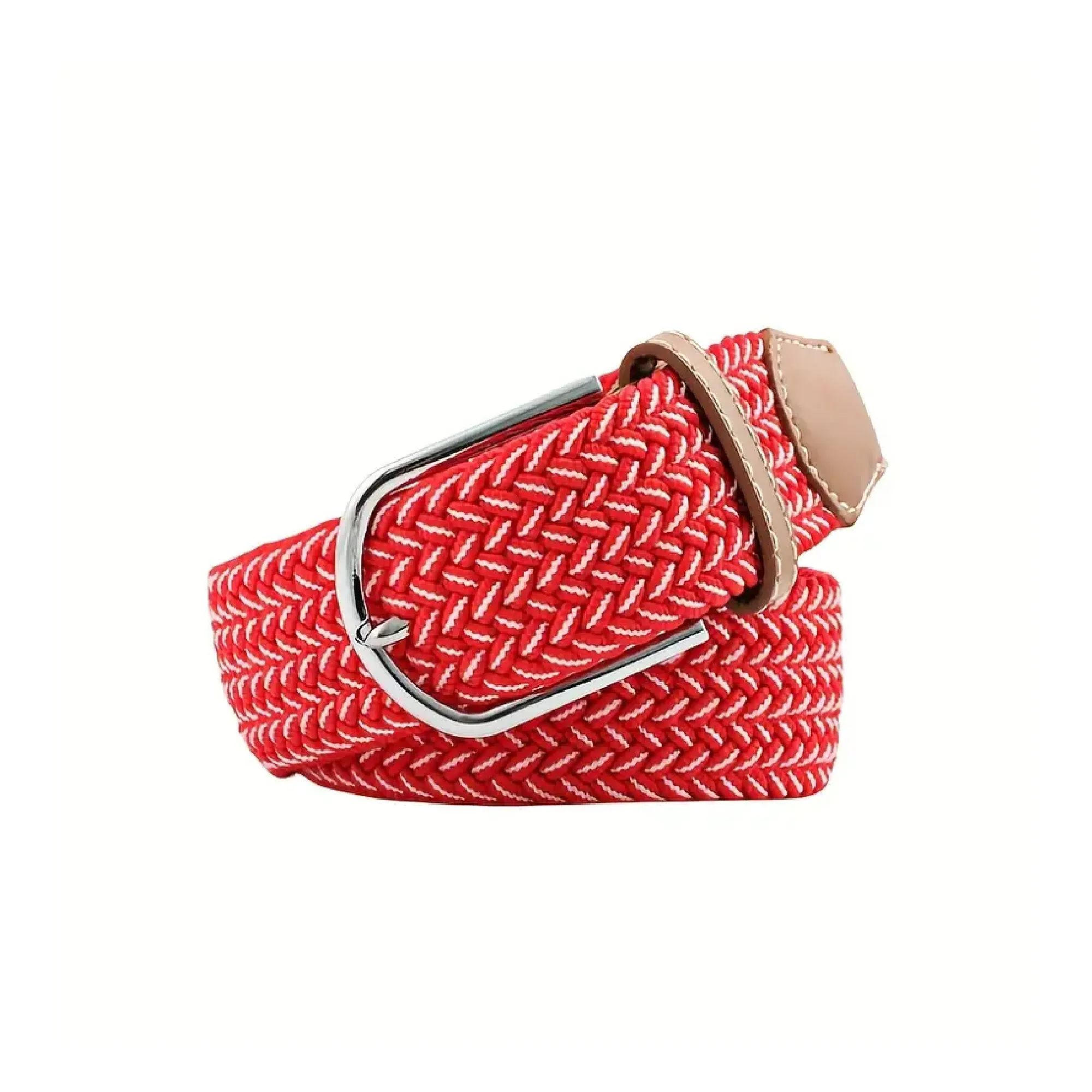 Golf Unisex Fashionable Canvas Belt, Women's Men's Casual Elastic Braided Belt