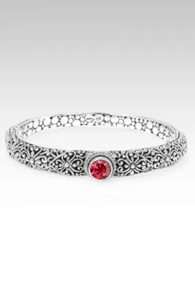 Grace Upon Grace Bangle™ in Red Moissanite