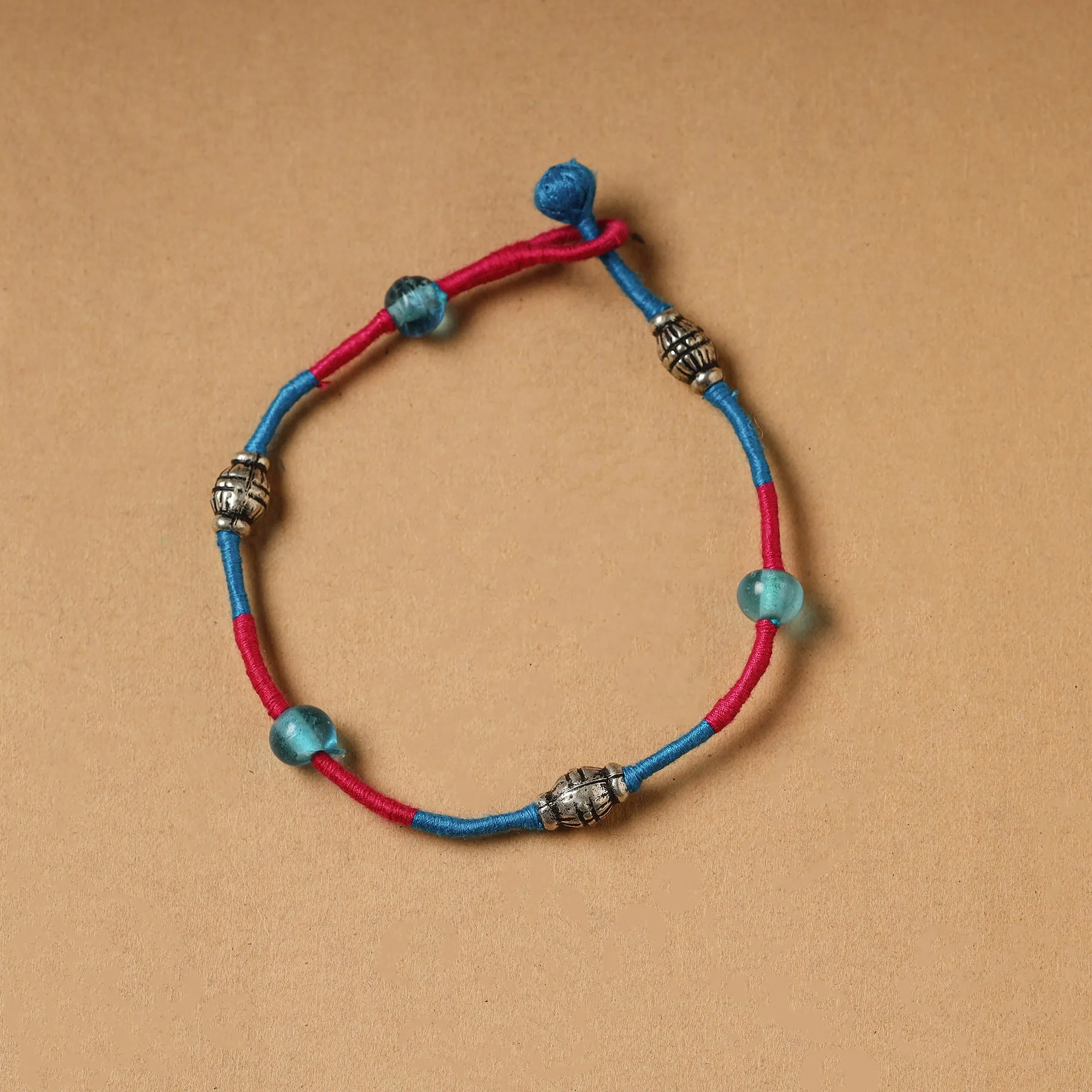 Handcrafted Patwa Thread & Beadwork Anklet 65
