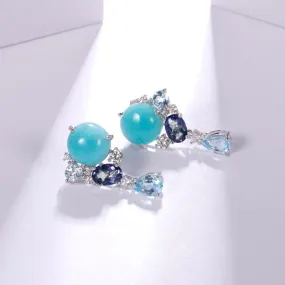 Handmade Genuine Amazonite Earrings in Sterling Silver