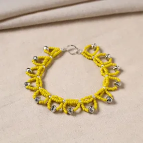 Handmade Oxidised Silver Beaded Anklet 10