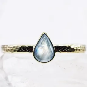 •HEIRLOOM• rainbow moonstone   brass cuff