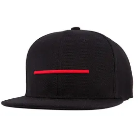 Hip Hop Red Line Embroidery Baseball Snapback Cap