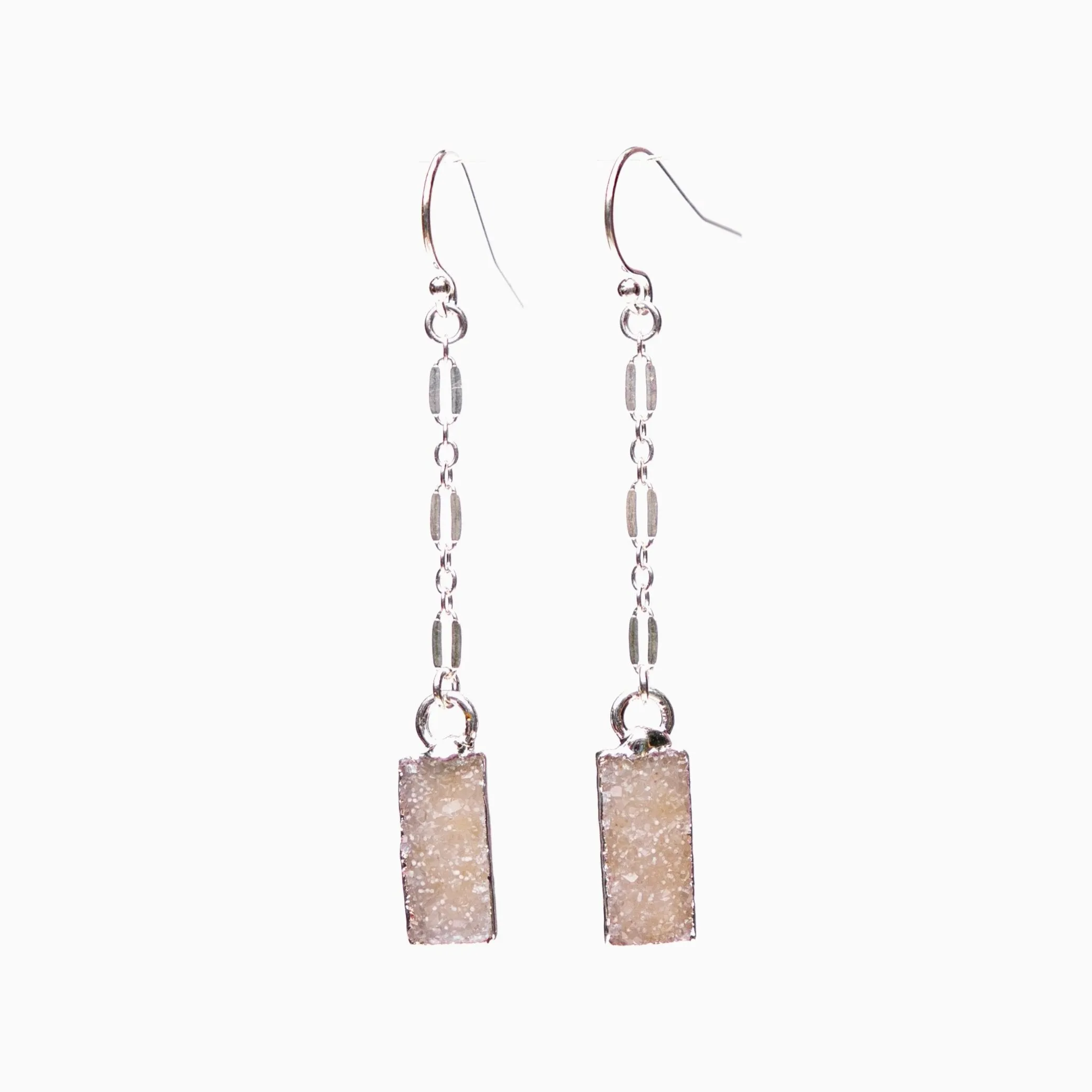 Iman Druzy Earrings ~ Agate