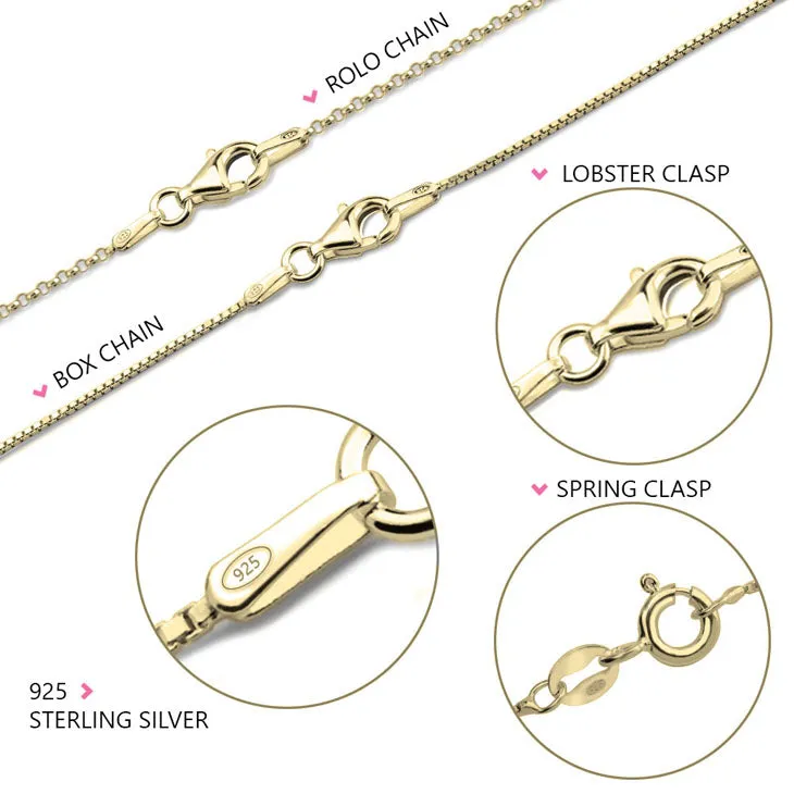Initial Disc Necklace with Cubic Zirconia - 24k Gold Plated