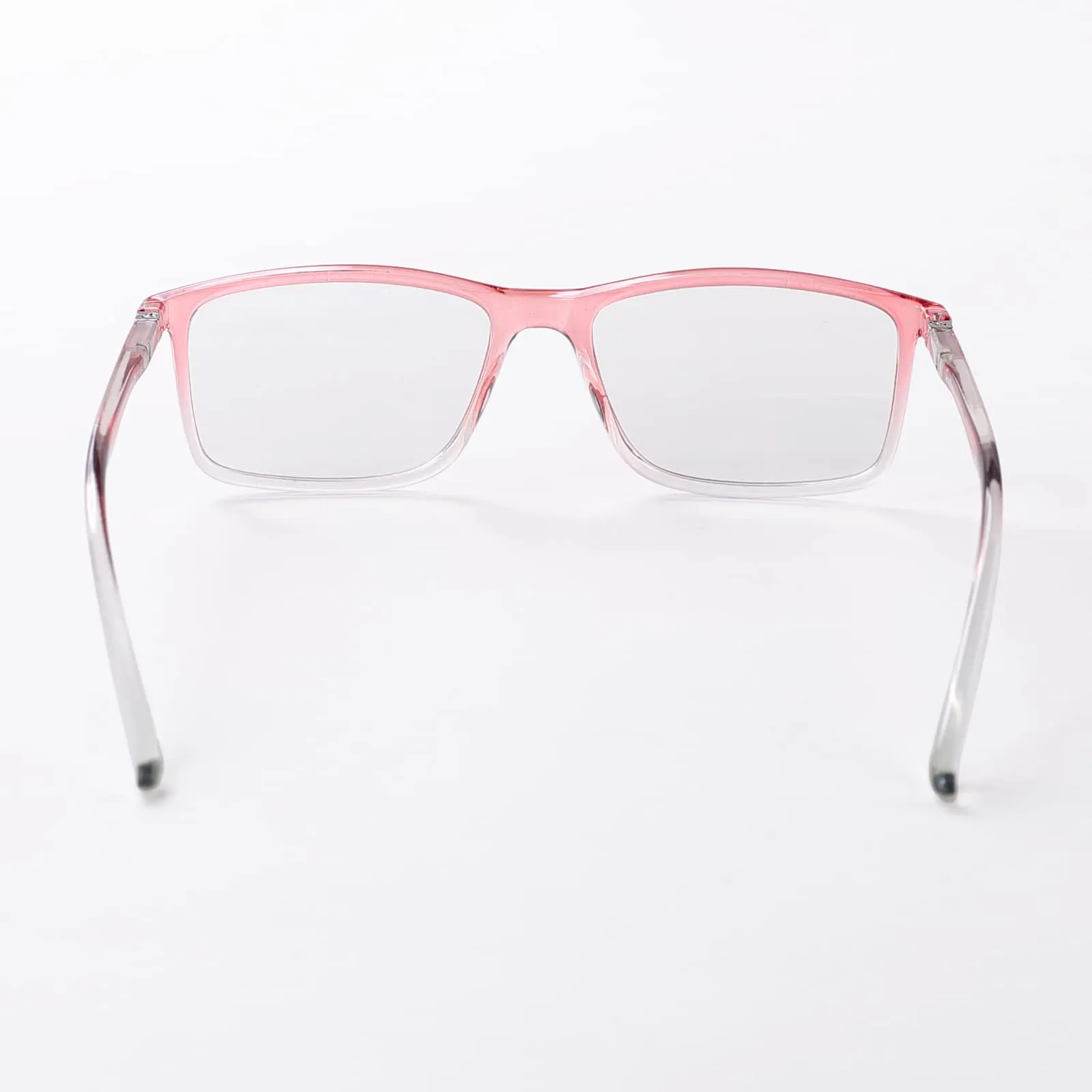 Intellilens Clear Square Blue Cut Computer Glasses for Eye Protection | Unisex, UV ProtectionZero Power, Anti Glare & Blue Light Filter Glasse (Pink)