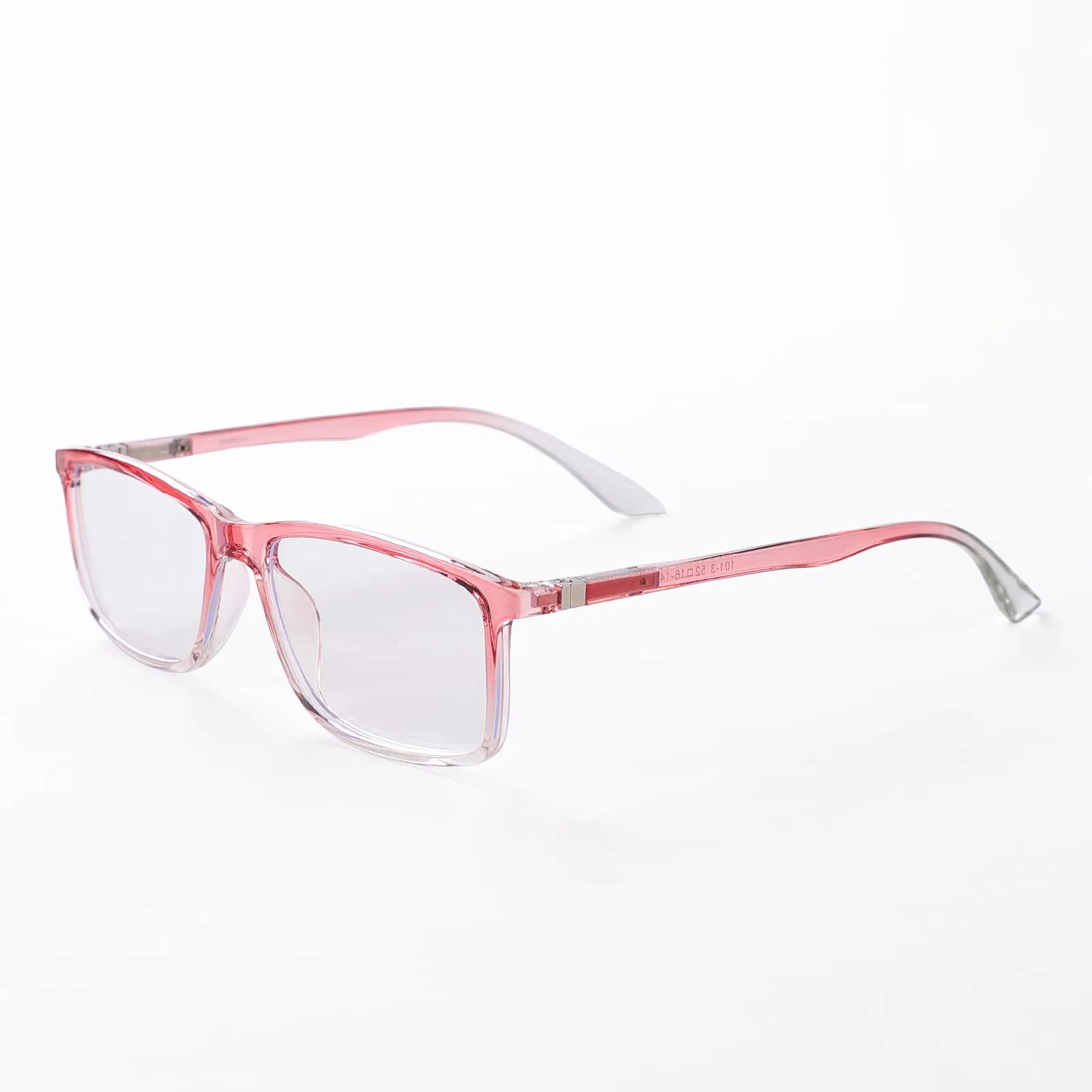 Intellilens Clear Square Blue Cut Computer Glasses for Eye Protection | Unisex, UV ProtectionZero Power, Anti Glare & Blue Light Filter Glasse (Pink)