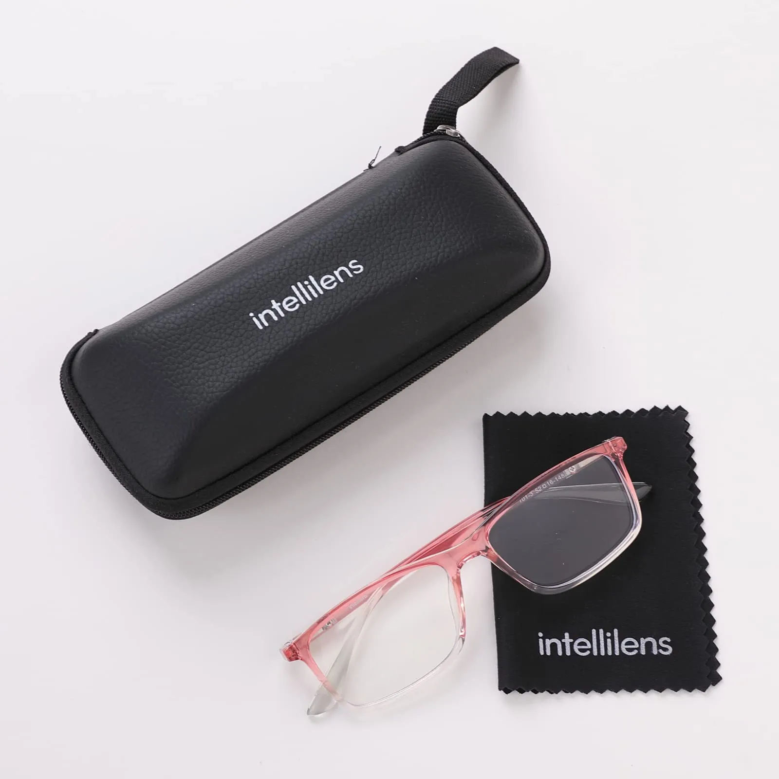 Intellilens Clear Square Blue Cut Computer Glasses for Eye Protection | Unisex, UV ProtectionZero Power, Anti Glare & Blue Light Filter Glasse (Pink)