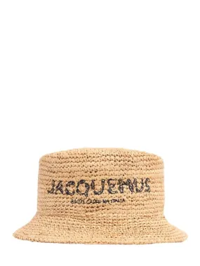 Jacquemus   Le Bob Pesco raffia effect bucket hat 