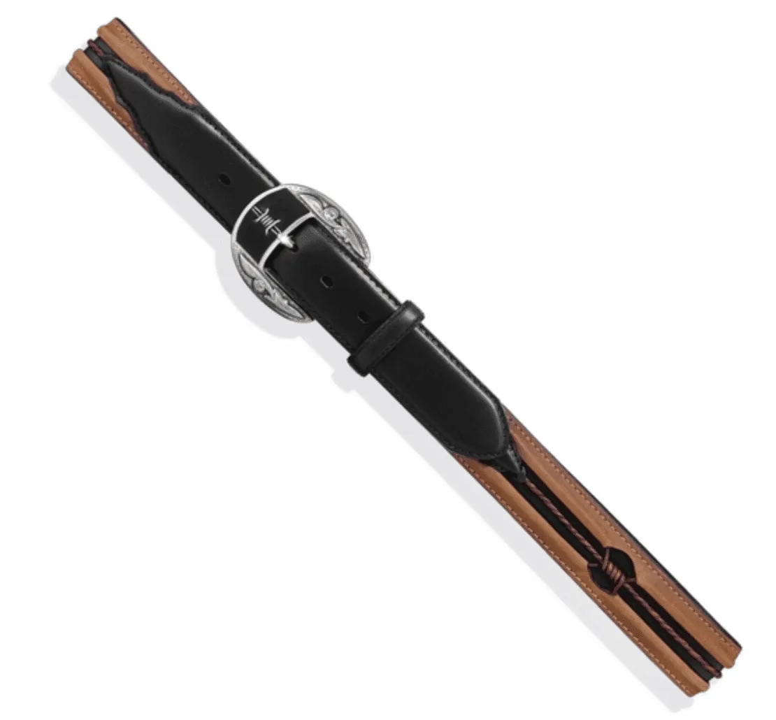 Justin Men's Barbed Wire Fenced With Black In Lay In Belt C10813