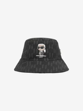 Karl Lagerfeld Girls Karl Bucket Hat in Black