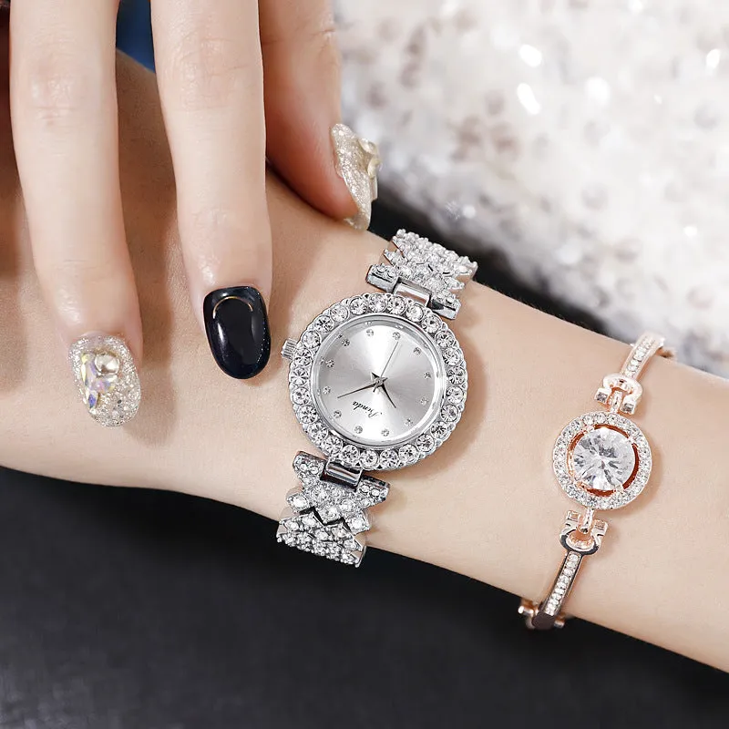 Korean Simple Temperamental Trendy Small Dial Diamond Student Fashion Women's Watch