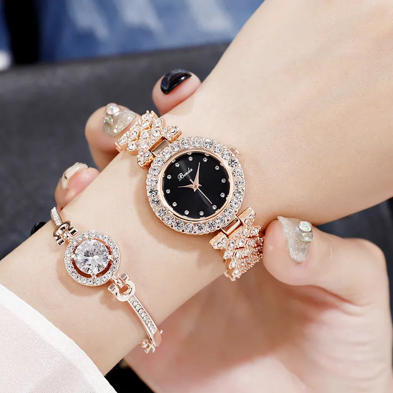 Korean Simple Temperamental Trendy Small Dial Diamond Student Fashion Women's Watch