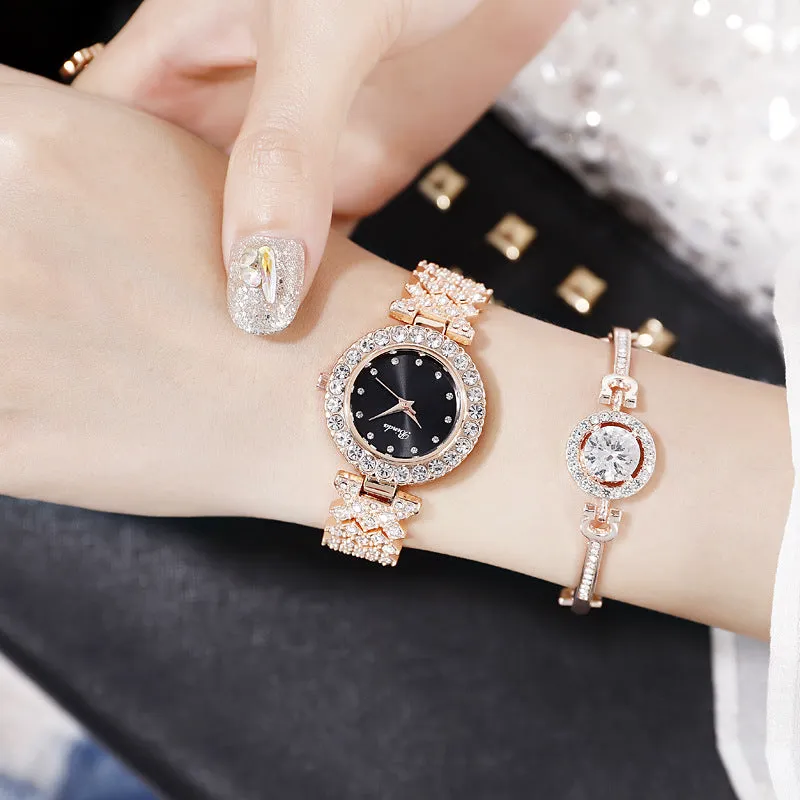 Korean Simple Temperamental Trendy Small Dial Diamond Student Fashion Women's Watch