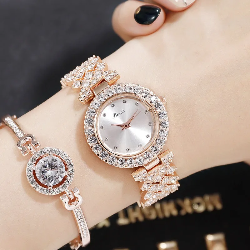 Korean Simple Temperamental Trendy Small Dial Diamond Student Fashion Women's Watch