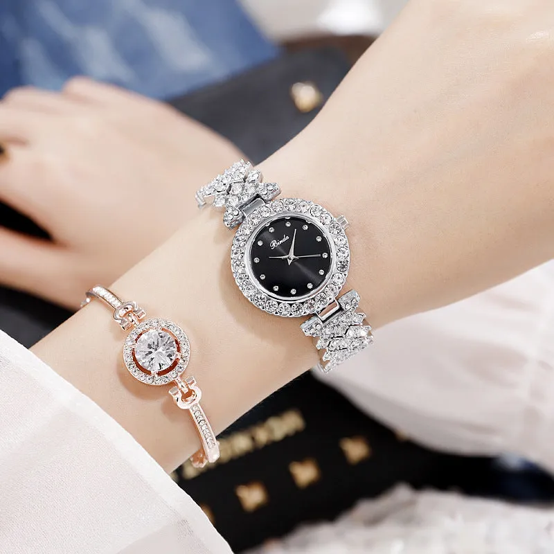 Korean Simple Temperamental Trendy Small Dial Diamond Student Fashion Women's Watch