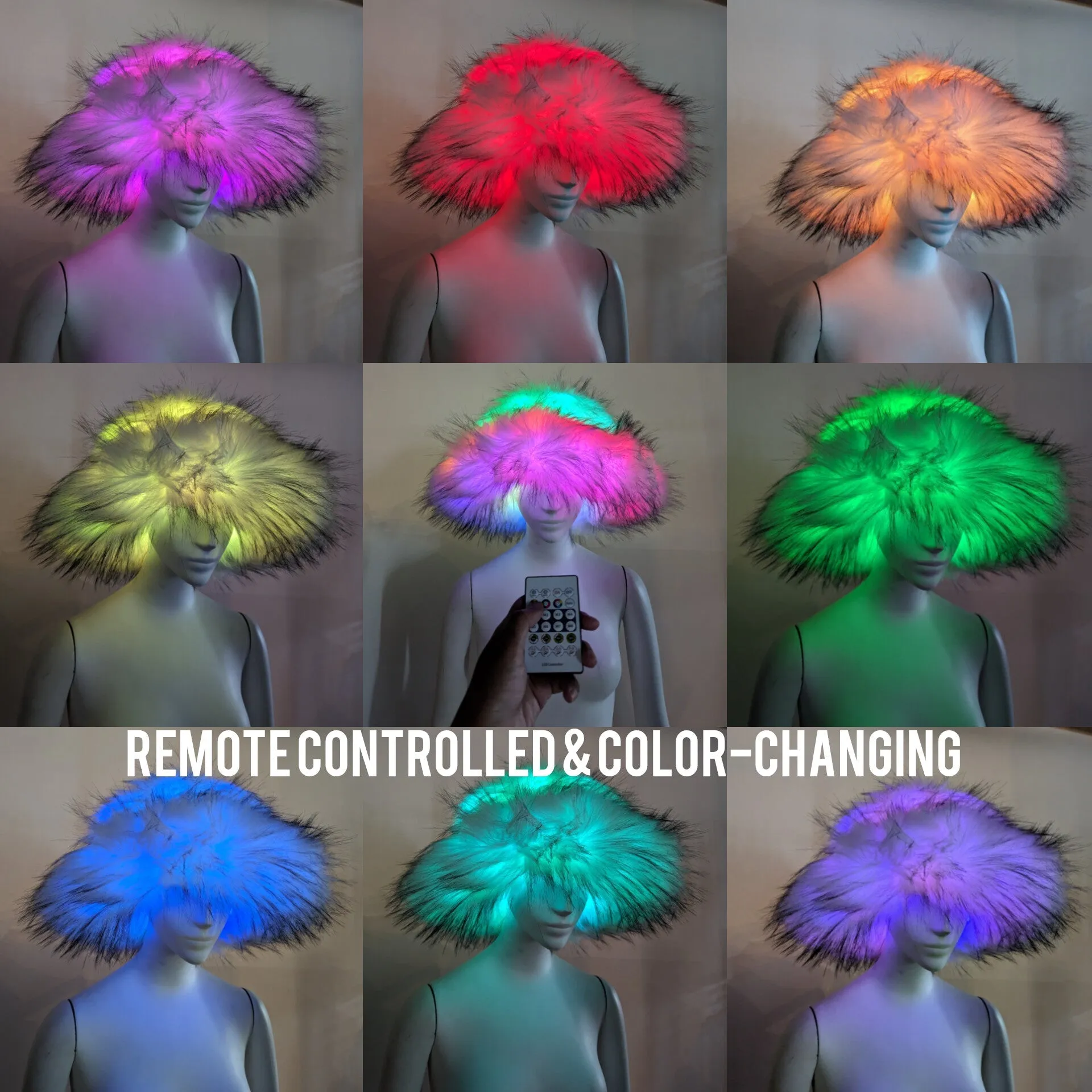 LED Furry Bucket Hat