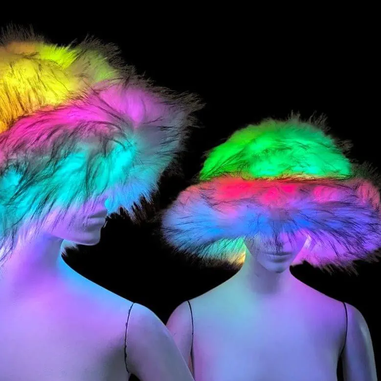 LED Furry Bucket Hat