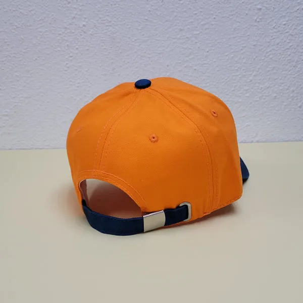 Letter R Embroidery Blue and Orange Adjustable Baseball Cap 字母R 刺繡藍色和橙色可調節棒球帽 KCHT2384