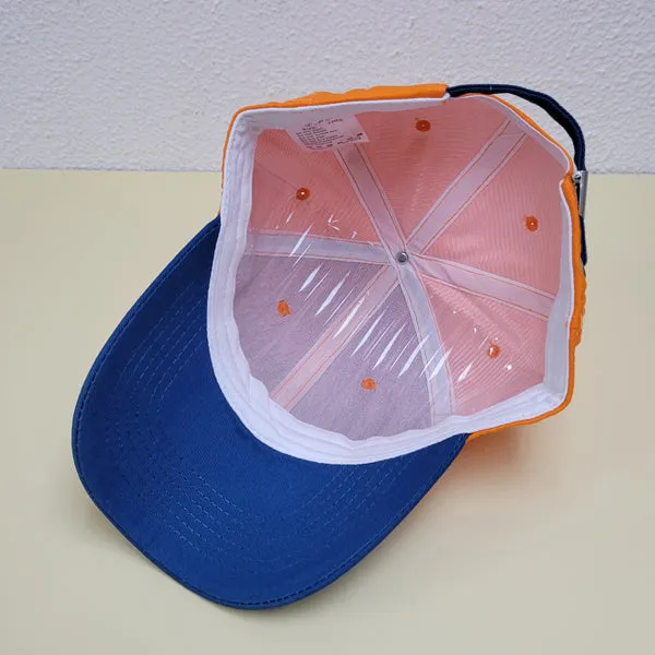 Letter R Embroidery Blue and Orange Adjustable Baseball Cap 字母R 刺繡藍色和橙色可調節棒球帽 KCHT2384