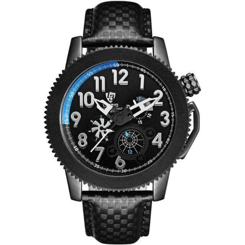 LIEBIG F301 Quartz Pilot Watch for Men w/ Calendar